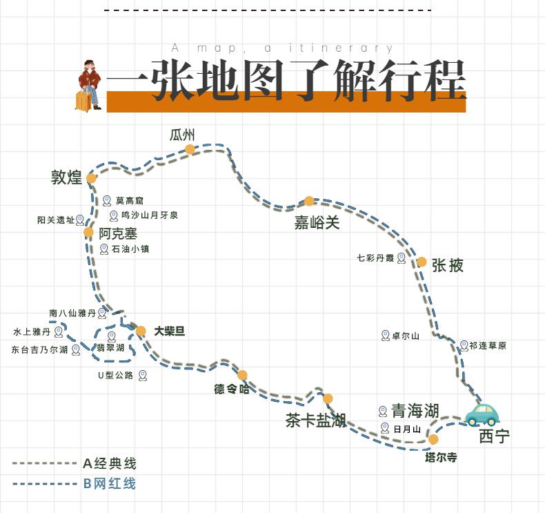 青海甘肃大环线拼车/包车6日游 2-8人纯玩(图1)